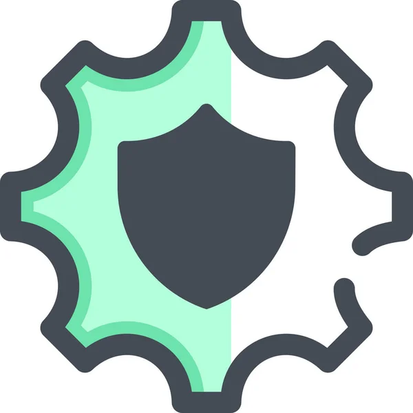 Einstellungen Datenschutz Sicherheitssymbol — Stockvektor