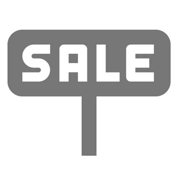 Sale Sign Real Estate Icon Solid Style — 스톡 벡터