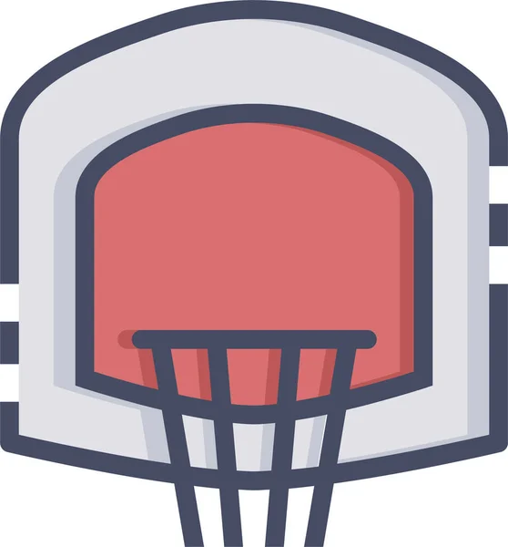Icône Jeu Basket Ball Dans Style Filledoutline — Image vectorielle