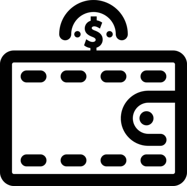 Contanti Deposito Moneta Icona — Vettoriale Stock