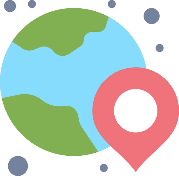 Globe Location Shopping Icon — Stock Vector