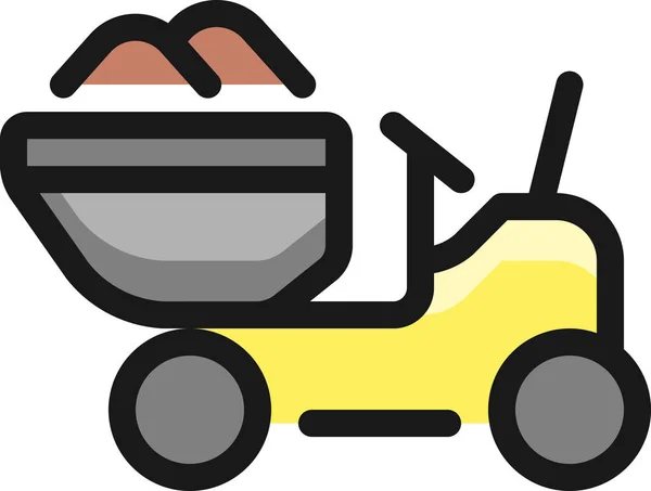 Icône Camion Équipement Lourd Dans Style Filledoutline — Image vectorielle