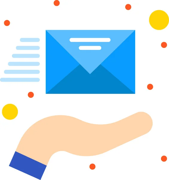 Ícone Mão Envelope Mail Categoria Meianscommunication — Vetor de Stock