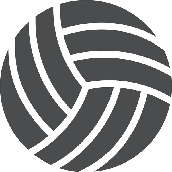 Volleyboll Strand Spela Ikonen Solid Stil — Stock vektor