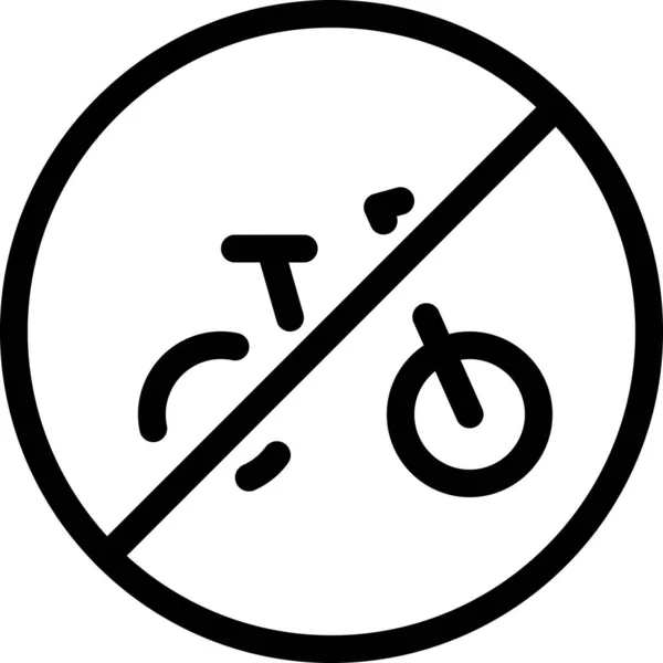 自転車のアイコンをアウトラインスタイルで表示 — ストックベクタ