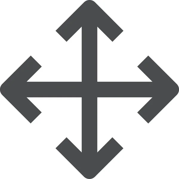 Richtung Multi Location Symbol Solidem Stil — Stockvektor