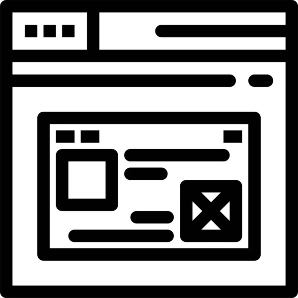 Ontwerp Internet Pagina Pictogram — Stockvector