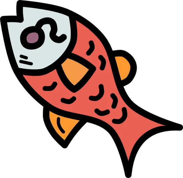 中国的鱼年福气图标 — 图库矢量图片