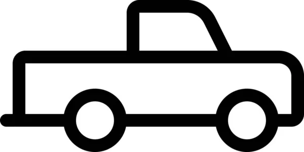 Auto Rijden Pictogram Grote Lijnen Stijl — Stockvector