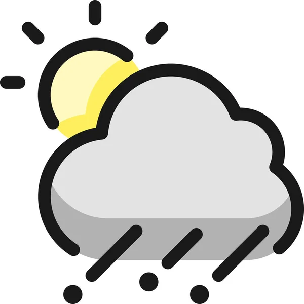 Weather Rain Filledoutline Icon Filledoutline Style — Stock Vector