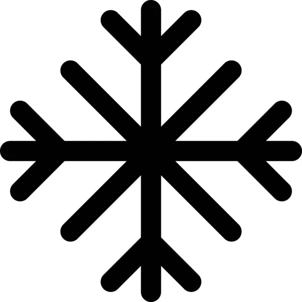 Икона Рождества Снежинки Праздник Стиле Наброска — стоковый вектор
