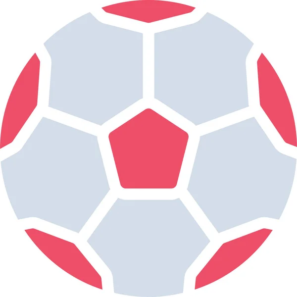 Μπάλα Ποδοσφαίρου Παιχνίδια Εικονίδιο Επίπεδο Στυλ — Διανυσματικό Αρχείο