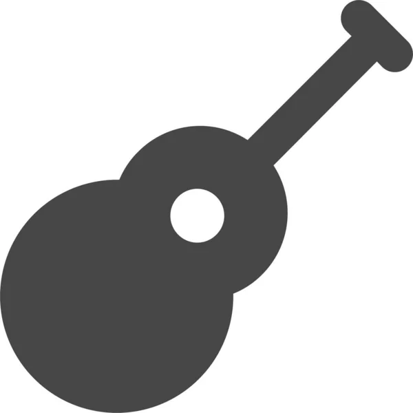 Genre Gitaar Instrument Icoon Solide Stijl — Stockvector
