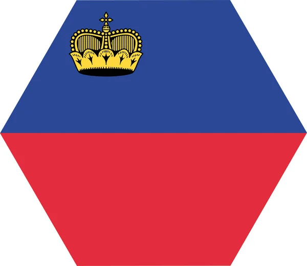 Bandiera Paese Icona Liechtenstein Stile Piatto — Vettoriale Stock