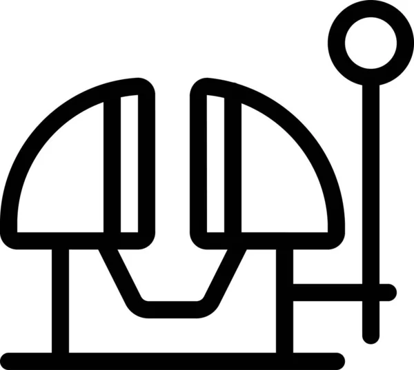 Значок Конструкції Затискача Преса Стилі Контур — стоковий вектор