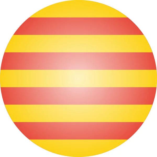 Katalonie Katalunya Země Ikona Plochém Stylu — Stockový vektor