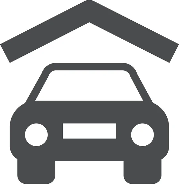 Ikona Automobilového Portu Kompaktním Stylu — Stockový vektor