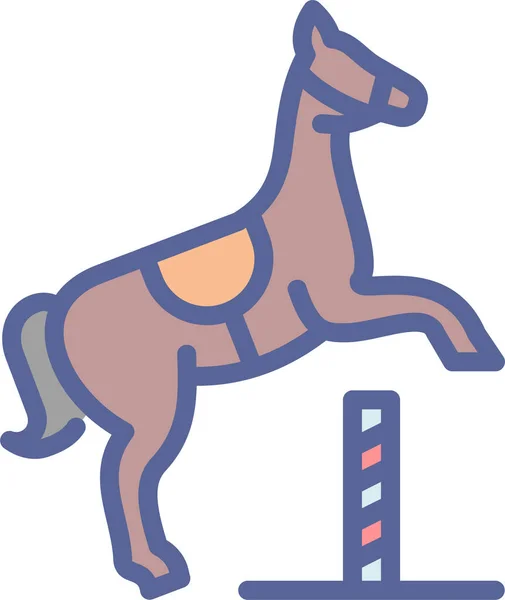 Икона Лошади Выездки Категории Животных — стоковый вектор
