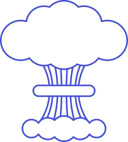 Explosión Bomba Nube Icono Categoría Aplicación Ley — Vector de stock