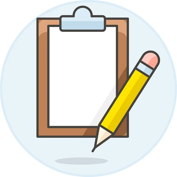 Blank Clipboard Document Icon Businessmanagement Category — Stock Vector