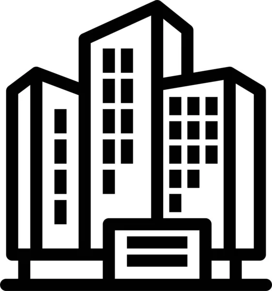 Address Apartment Building Icon — Stock Vector
