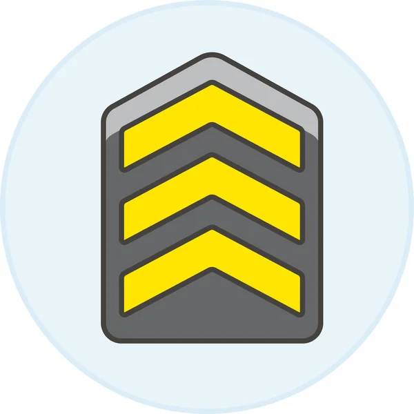 Sergeant Badge Ranking Icoon — Stockvector