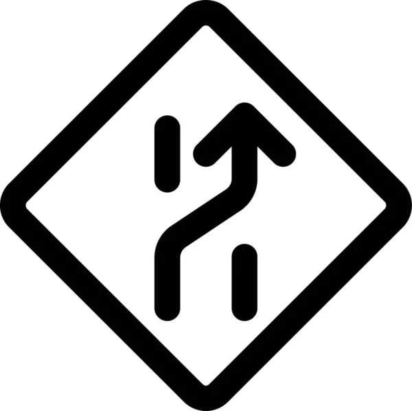 Verkehrszeichensymbol Umrissstil — Stockvektor