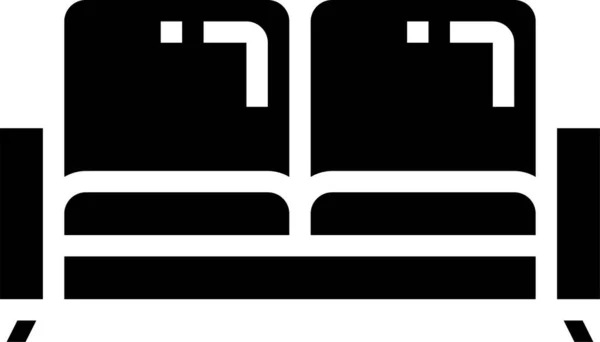 Значок Меблевої Вітальні Суцільному Стилі — стоковий вектор