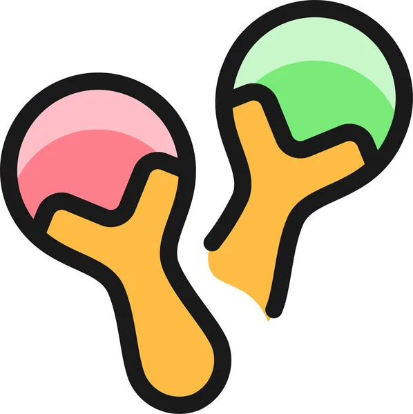 Maracas Instrument Filledoutline Icon Filledoutline Style — Stockvektor