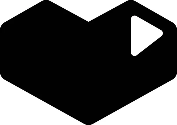Logo Video Youtube Icono Estilo Sólido — Archivo Imágenes Vectoriales