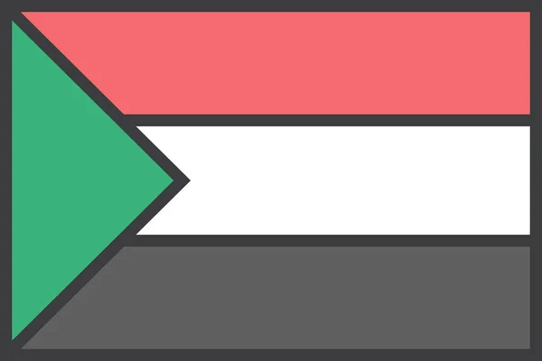 Icono Bandera Del País Africano Estilo Filledoutline — Vector de stock