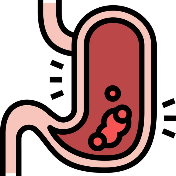 Gastric Disease Human Icon — Stock Vector