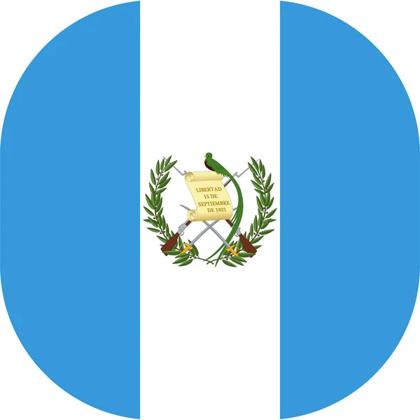 Bandeira País Guatemala Ícone Estilo Plano —  Vetores de Stock