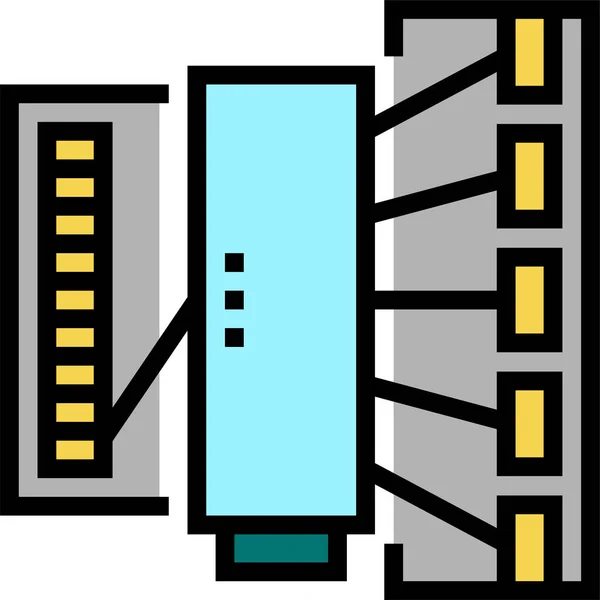 Icono Producción Hilo Seda Estilo Filledoutline — Vector de stock