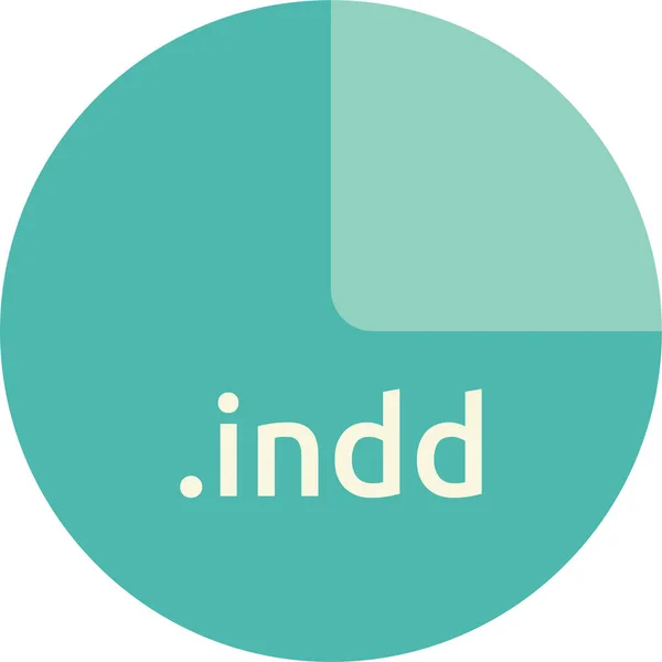 Indd Icon Flat Style — 스톡 벡터