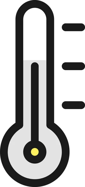 Temperatur Termometer Medium Ikon Filledoutline Stil — Stock vektor