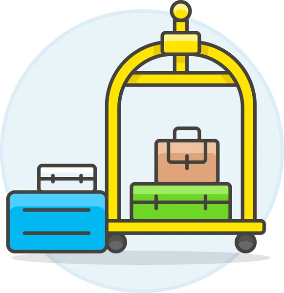 Baggage Bellboy Bellhop Icon Tourismhotelshospitality Category — Stock Vector