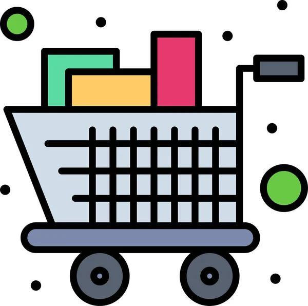 Cart Groceries Shopping Icon — Stock Vector