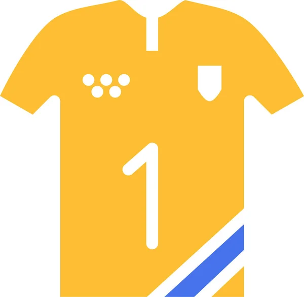 Ikona Meczów Piłki Nożnej Jersey Płaskim Stylu — Wektor stockowy
