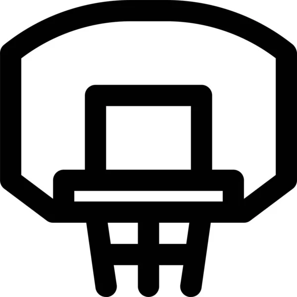 Pelota Canasta Baloncesto Icono Categoría Fútbol — Vector de stock