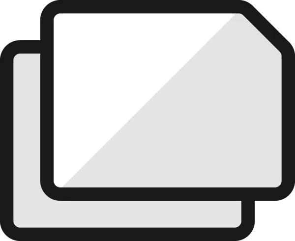 Häufiges Dateidoppelsymbol Dateiumriss Stil — Stockvektor