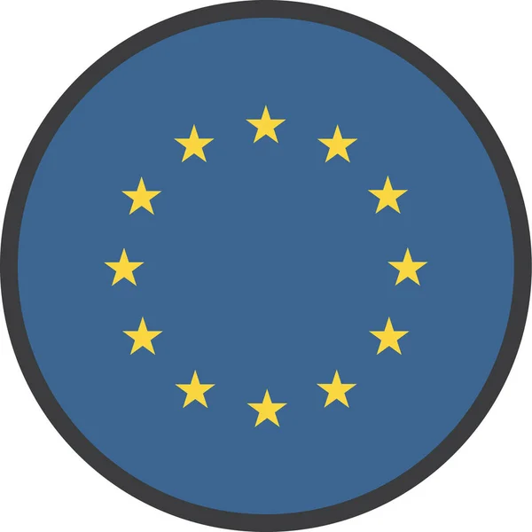 Land Europa Europäische Ikone Umrissstil — Stockvektor