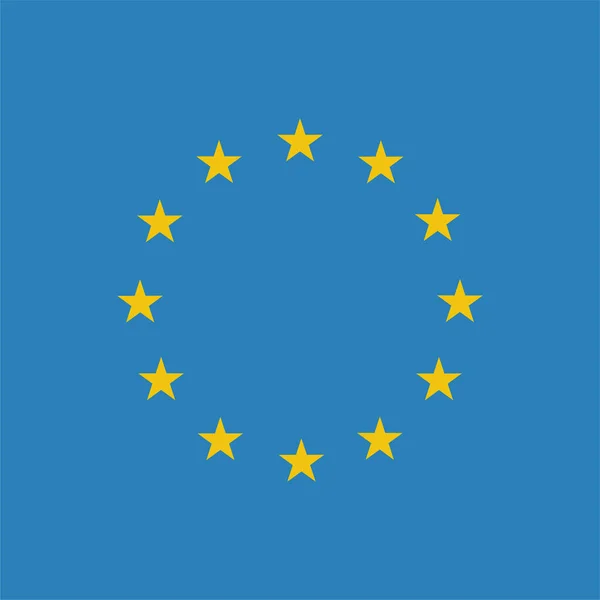 Evropa Evropská Ikona Plochém Stylu — Stockový vektor