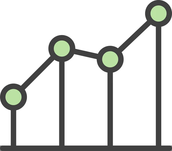 Gráfico Barras Icono Gráfico Estilo Filledoutline — Vector de stock