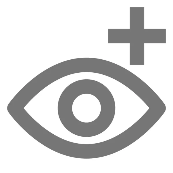 Add View Eye Icon Στυλ Περιγράμματος — Διανυσματικό Αρχείο