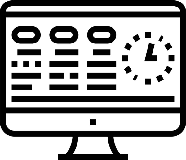 Ikona Wydajności Komputera Ekranowego — Wektor stockowy