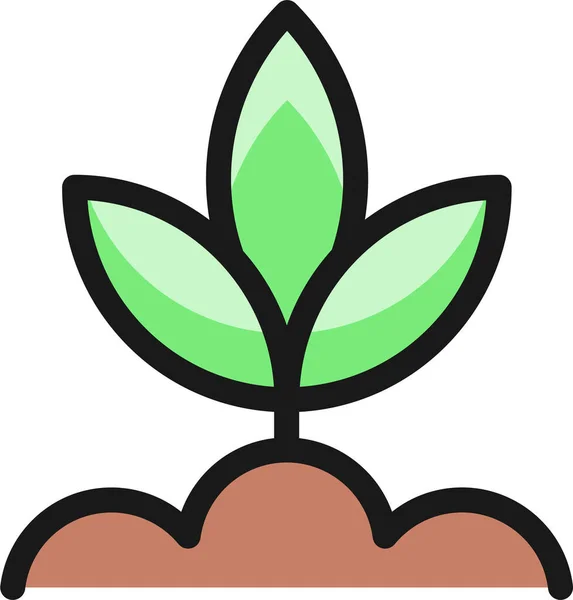 Ikona Uprawy Roślin Organicznych Stylu Filledoutline — Wektor stockowy