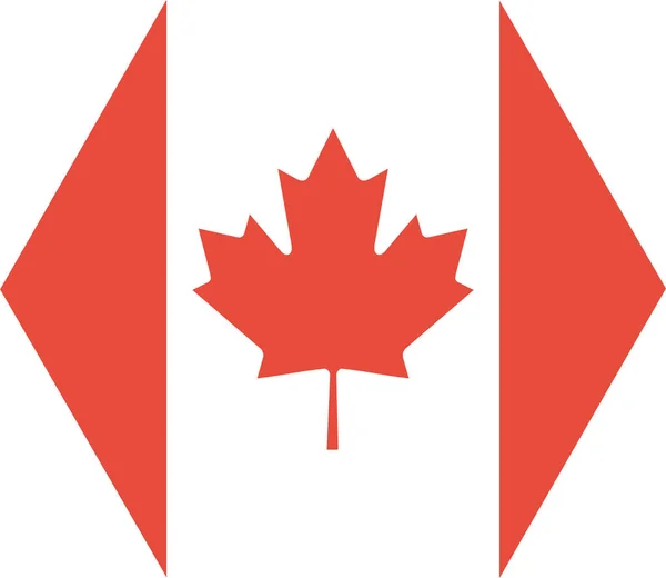 Canada Canadees Country Icoon Platte Stijl — Stockvector