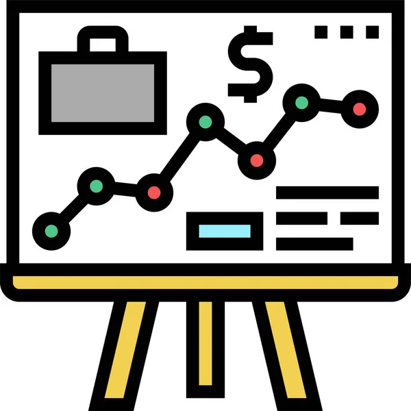 Icono Los Accionistas Presentación Estilo Filledoutline — Vector de stock