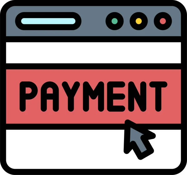 Pay Payment Economy Ikone Umrissstil — Stockvektor